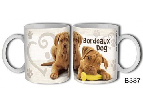 (B387) Bögre 3 dl - Bordeaux dog – Kutyásoknak ajándék